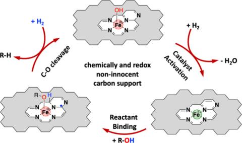 catalytic hydrogenolysis - dispersed iron sites